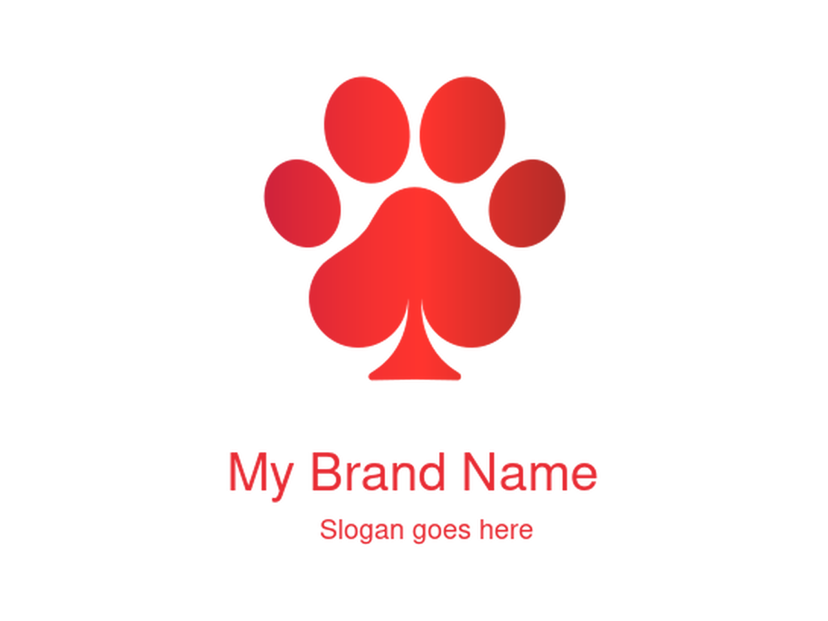Vibrant Gradient Paw Print Logo for Pet Brands, Animal Welfare Organizations, Veterinary Clinics, and Wildlife Projects